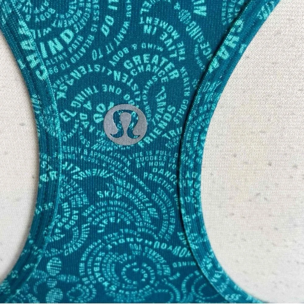 lululemon Cool Racerback Foli Manifesto Bali Breeze Tofino Teal